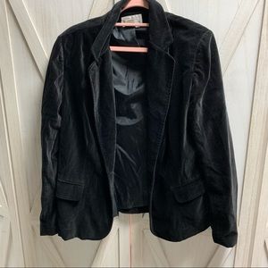 Vintage Black Velvet Blazer Size 18